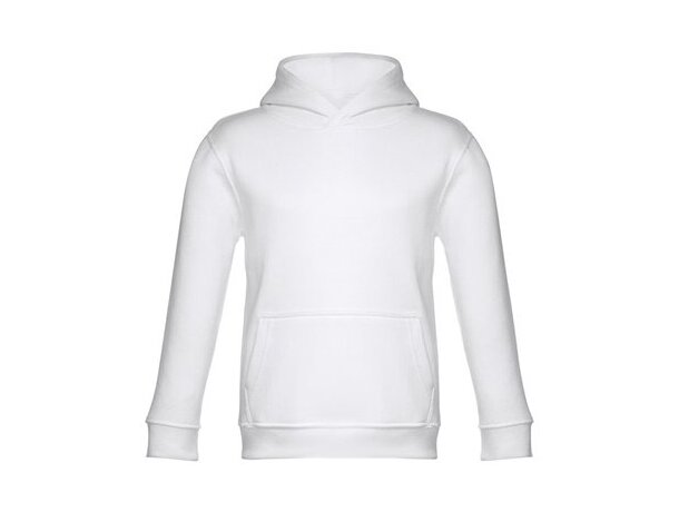 Sudadera infantil con capucha phoenix kids en algodón y poliéster Blanco detalle 5