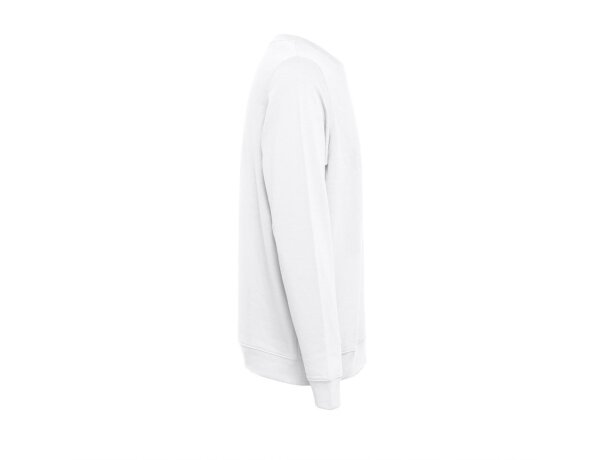 Sudadera unisex Colombo en algodón blanco con felpa italiana Blanco detalle 3
