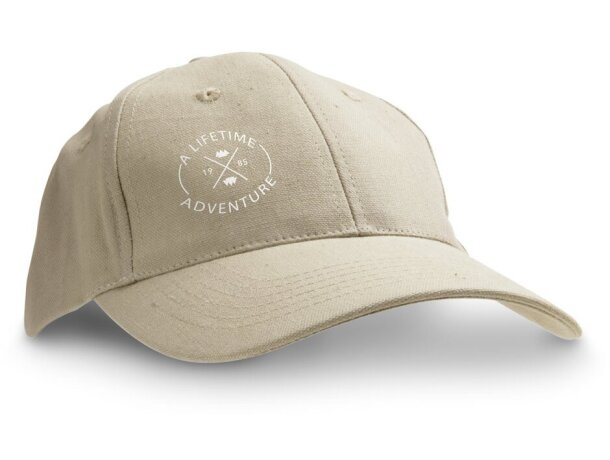 Gorra Christian de 6 paneles de gran calidad para adulto Beige detalle 1