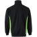 Sudadera de rizo bicolor Svarog cuello alto media cremallera Negro/Verde detalle 8