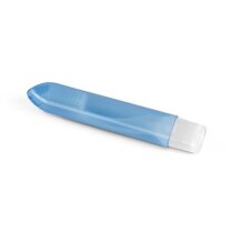 Cepillo plegable de dientes azul grabado