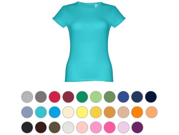 Camisetas manga corta corte entallado de algodón 150 g/m2 Thc Sofia detalle 1