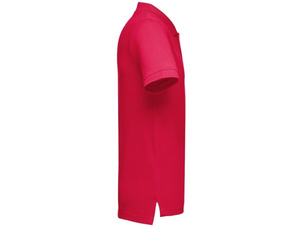 Polo Adam de algodón piqué cardado con cuello canalé Rojo detalle 84