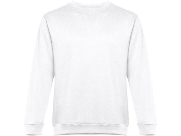 Sudadera unisex Delta Wh en algodón y poliéster Blanco detalle 2