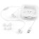 Auriculares presley con micrófono integrado y entrada usb-c Blanco detalle 3