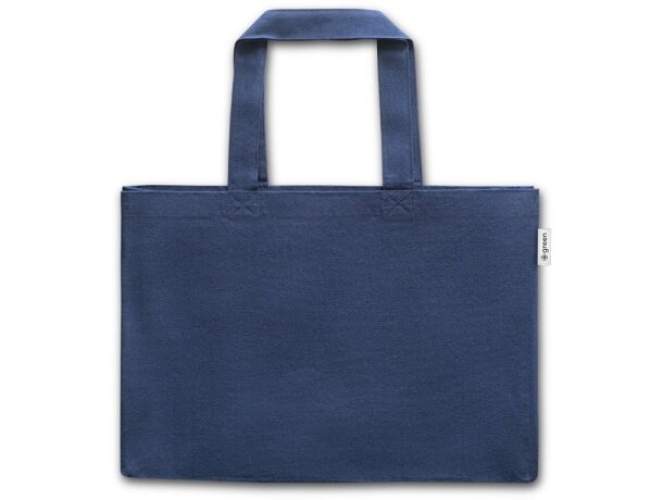 Bolsa non-woven asas largas 100% algodón Hi!dea Camden Azul detalle 8
