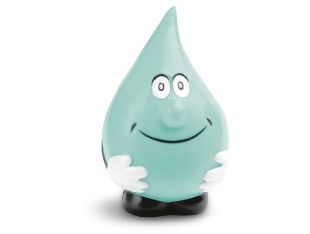Antiestrés con forma de gota azul personalizable Hi!dea Blus detalle 1