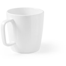 Taza cerámica Dhoni White acabado brillante