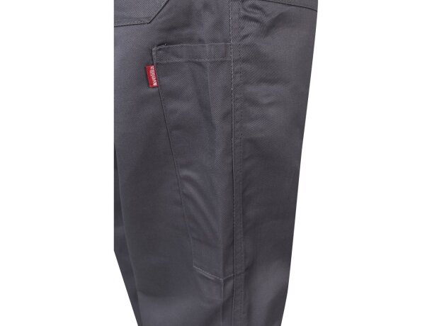 Mono de sarga yama con cremallera doble cursor y bolsillos Gris detalle 25