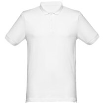 Polo hombre Monaco blanco de algodón piqué