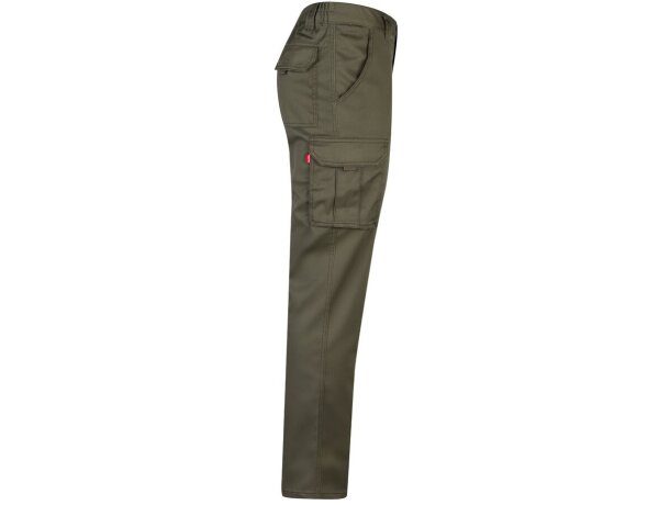 Pantalón lugh multibolsillos elástico con bolsillos de fuelle Verde militar detalle 9
