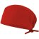 Gorro sanitario Enlil de sarga transpirable con ajuste elástico Rojo