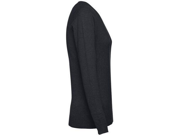 Jersey de punto cuello v mujer Milan Women Negro detalle 14