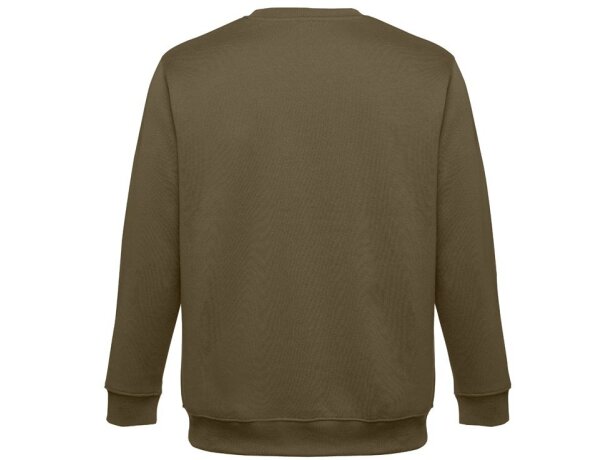 Sudadera Delta unisex de algodón y poliéster con interior cardado Verde militar detalle 14
