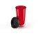 Vaso personalizado de plástico con tapa de rosca personalizado rojo