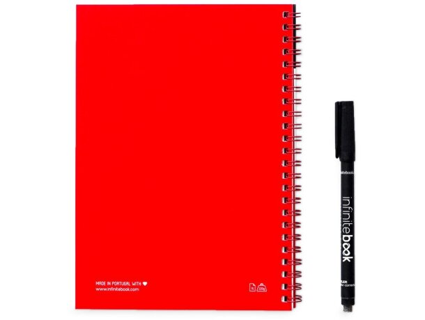 Libreta infinitebook plain a5 con páginas borrables reutilizables Rojo detalle 12