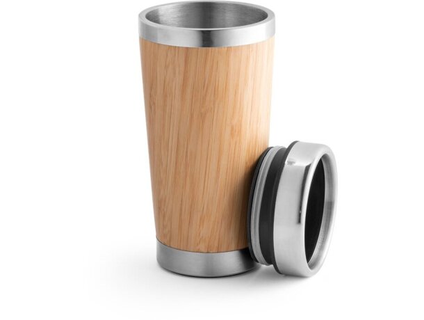 Vaso Pietro de viaje de bambú de 500 mL natural