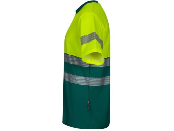Camiseta de piqué bicolor Bastet de alta visibilidad Verde/Amarillo detalle 6