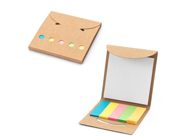 Set de oficina Ainsley con 6 blocs de notas adhesivas recicladas detalle 1