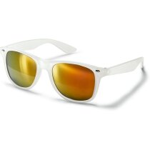 Gafas de sol transparentes con lentes de espejo naranja personalizado