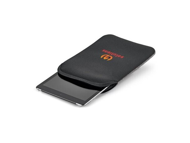 Funda de poliester para tablet gris claro