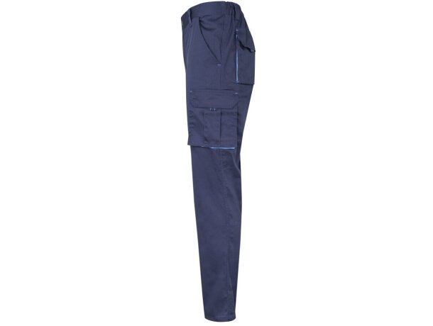 Pantalón de sarga multibolsillos bicolor VL Hypnos Azul marino/Azul claro detalle 8