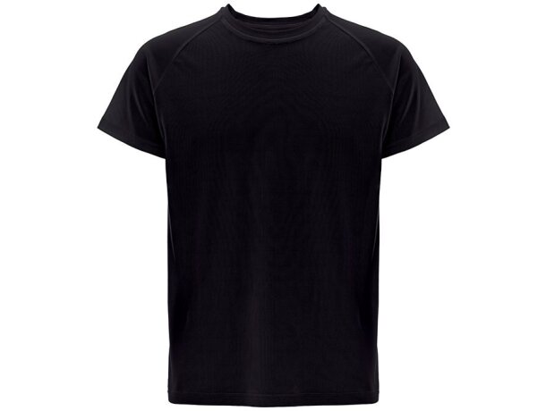 Camiseta THC Move poliéster técnico unisex absorción rápida Negro detalle 19