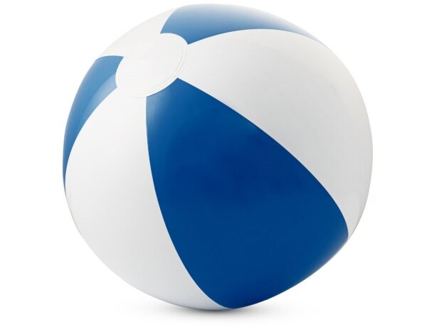 Pelotas playa plástico pvc con combinado en blanco y color Hi!dea Azul detalle 7