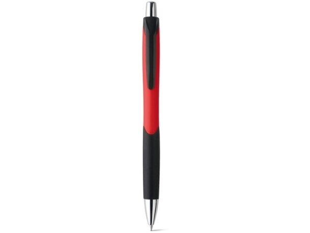 Bolígrafo Caribe colorido con antideslizante rojo