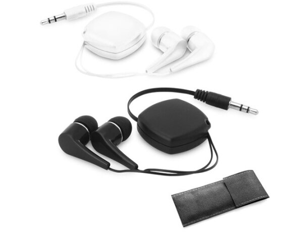 Auriculares con cable retráctil personalizado