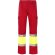 Pantalón de sarga bicolor VL Athena con bandas reflectantes Rojo/Amarillo