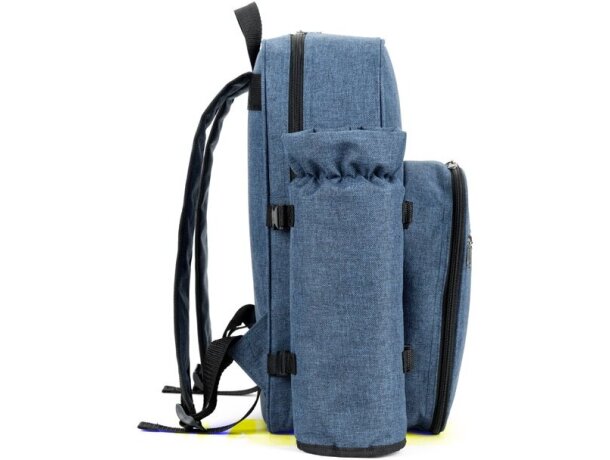 Mochila nevera whitsunday para pícnic con vajilla incluida Azul detalle 11