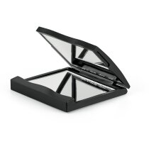 Espejo de bolso para maquillarte grabado negro
