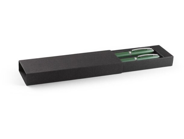 Set Re-lando roller y bolígrafo en aluminio reciclado 100% rAL Verde detalle 15
