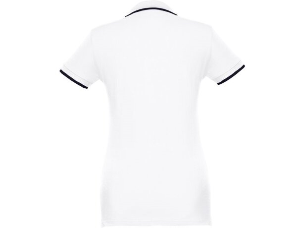 Polo rome women wh de algodón piqué slim fit para mujer Blanco detalle 3