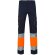 Pantalón elástico multibolsillos Zeus large alta visibilidad Azul marino/Naranja