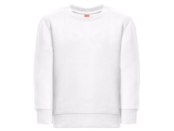 Sudadera infantil Delta Kids WH en algodón y poliéster reciclado Blanco detalle 3