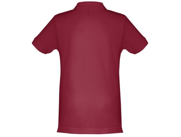 Polo Adam Kids de algodón para niños con cuello canalé Burdeos detalle 8