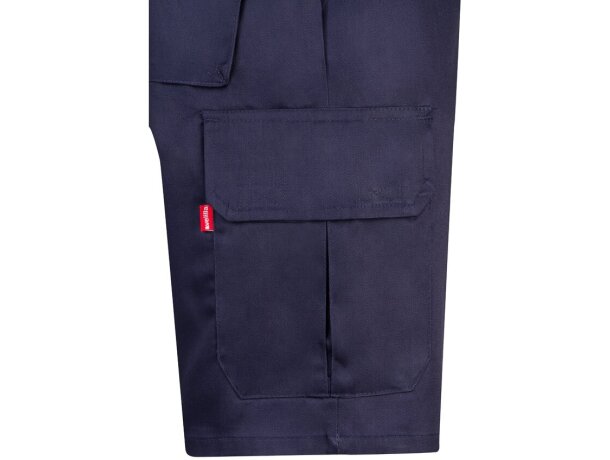 Bermudas Chione multibolsillos en sarga con cinturilla elástica Azul detalle 30