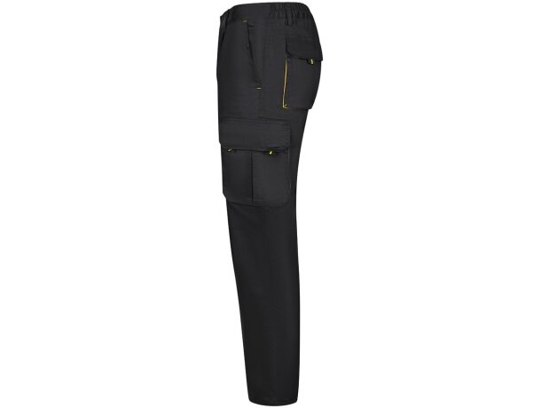 Pantalón de sarga multibolsillos bicolor VL Hypnos Negro/Amarillo detalle 77