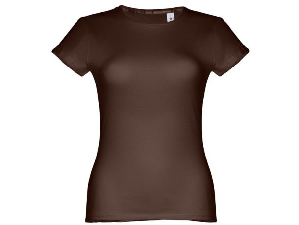 Camisetas manga corta corte entallado de algodón 150 g/m2 Thc Sofia Castaño oscuro detalle 45