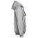 Sudadera Moscow unisex con capucha, bolsillo marsupial y cordones Gris claro matizado detalle 4