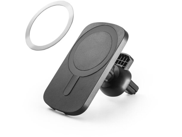 Soporte de coche koch con cargador magnético inalámbrico 15w Negro detalle 5
