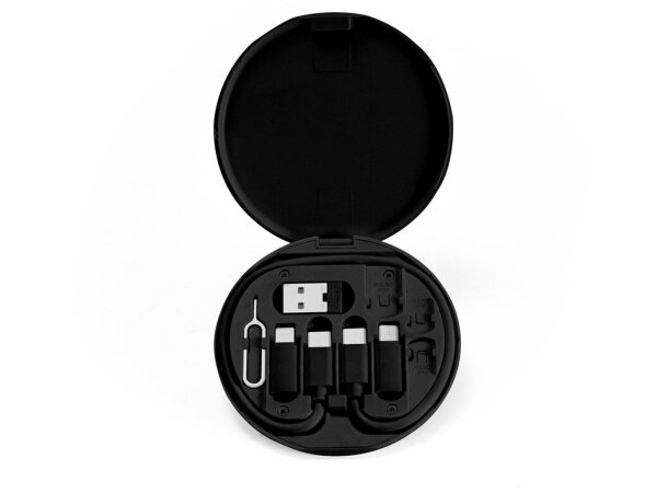 Cable de carga ultrarrápida 60w y set de adaptadores Systrom Negro detalle 8