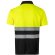 Polo bicolor alta visibilidad Cupid manga corta reflectante Negro/Amarillo detalle 43