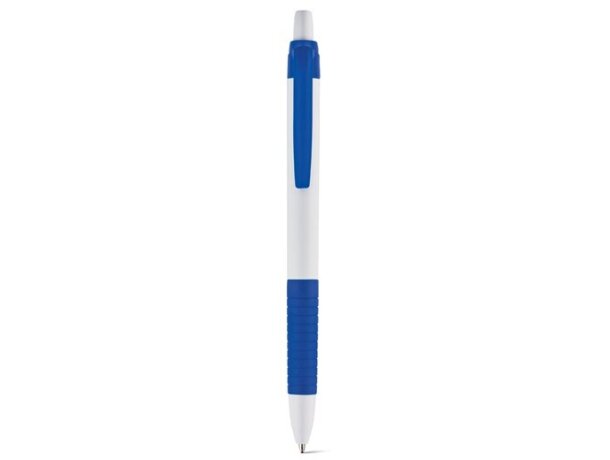 Bolígrafo Aero con grip y clip en color azul