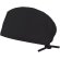Gorro sanitario Enlil de sarga transpirable con ajuste elástico Negro
