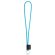 Set lanyard nautic long con anilla de 32 mm en poliamida Blanco/Azul real