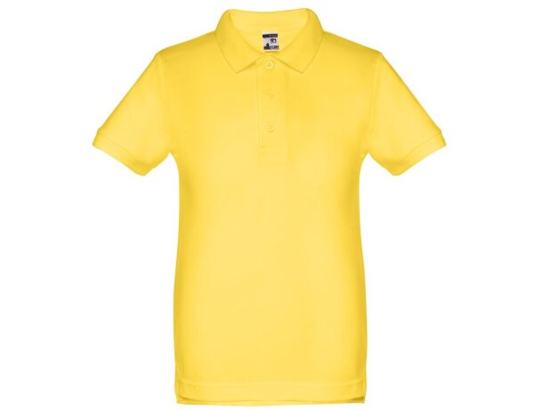 Polo Adam Kids de algodón para niños con cuello canalé Amarillo detalle 16