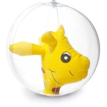 Balón hinchable con muñeco interior personalizado amarillo Balón hinchable con muñeco interior personalizado amarillo